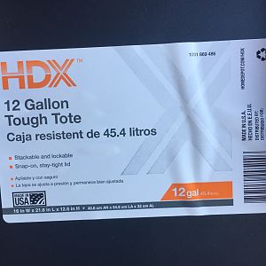 Home Depot 12 gallon tough tote